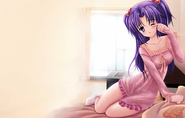 Картинка Kotomi Ichinose, anime, mini dress, attractive, dress, legs, twintails, boobs