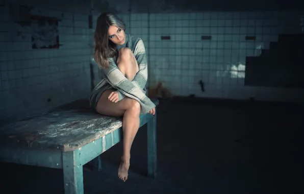 Девушка, стол, Denise