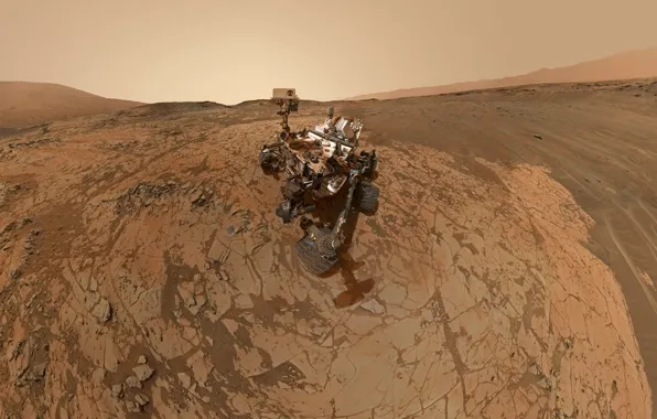 Картинка робот, Марс, NASA, Curiosity, гора Шарп