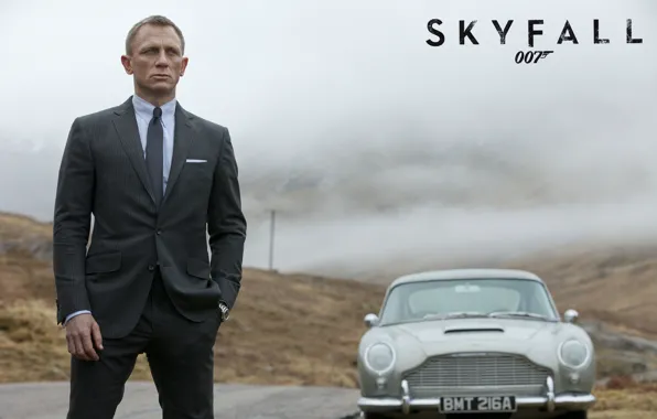 Картинка Aston Martin, Daniel Craig, 007, Астон Мартин, agent, James Bond, Бонд, 007: Координаты «Скайфолл»