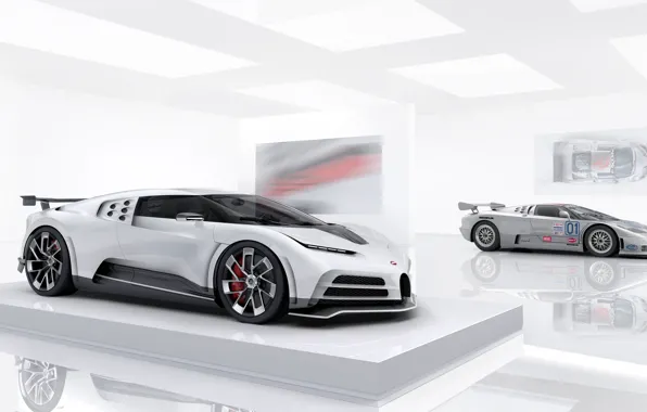 Машины, Bugatti, поколения, гиперкар, Centodieci