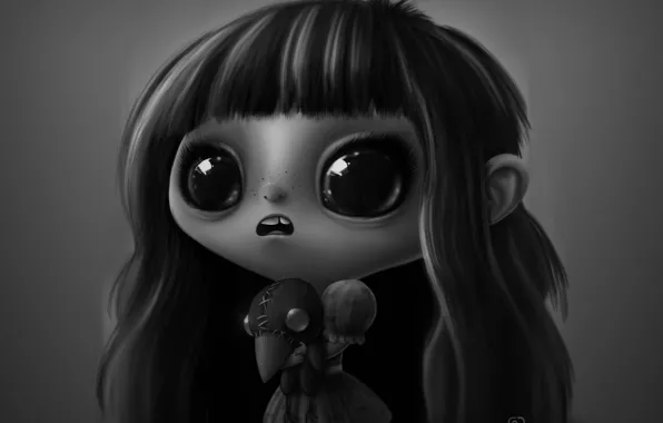 Кукла, призрак, девочка, by Florianne Becker