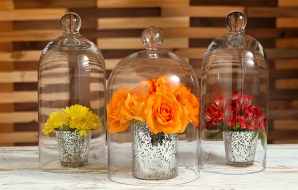 Цветы, розы, Flowers, wood, декор, вазы
