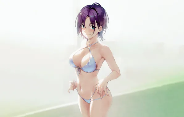 Girl, sexy, cleavage, long hair, boobs, anime, beautiful, pretty