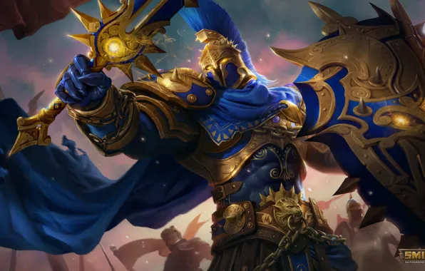 Доспехи, воин, шлем, рыцарь, Ares, Smite