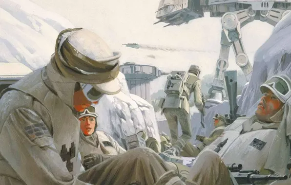 Солдаты, star wars, звёздные войны, AT-AT, война. рисунок