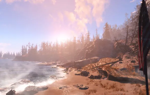 Картинка DLC, дополнение, Fallout 4, открытый мир, Far Harbor, пост-апокалипсис