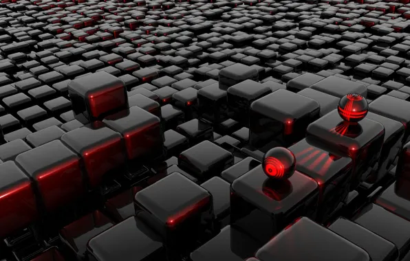 Red, wall, Minimalist