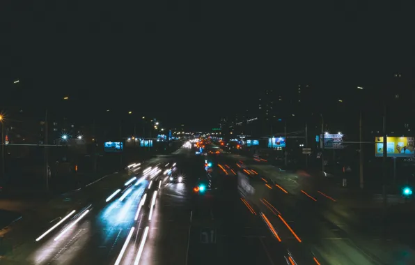Дорога, ночь, улица, road, photo, night, street, photo shoot