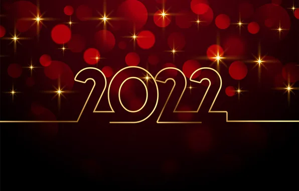 Фон, золото, цифры, Новый год, red, golden, new year, happy