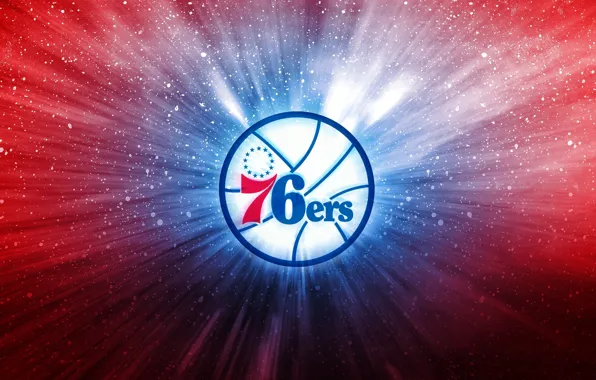 Баскетбол, Фон, Логотип, Филадельфия, NBA, Philadelphia Seventy Sixers, Семьдесят Шесть Очков