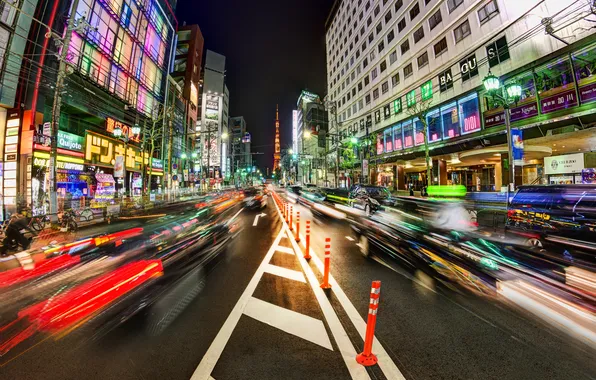Картинка Япония, Токио, Tokyo, Japan, night, Trey Ratcliff