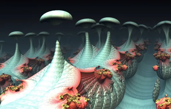 Абстракция, фон, цвет, форма, Fractal