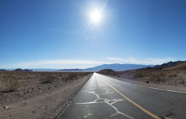 Дорога, поле, небо