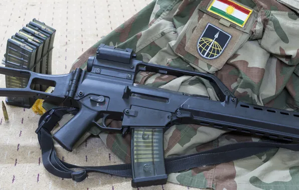 Картинка оружие, штурмовая, автомат, винтовка, HK G36, камуфляж