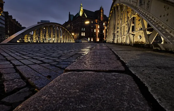 Brücke, Hamburg, Nachts