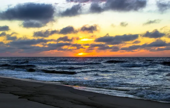 Картинка море, закат, Природа, sea, nature, sunset