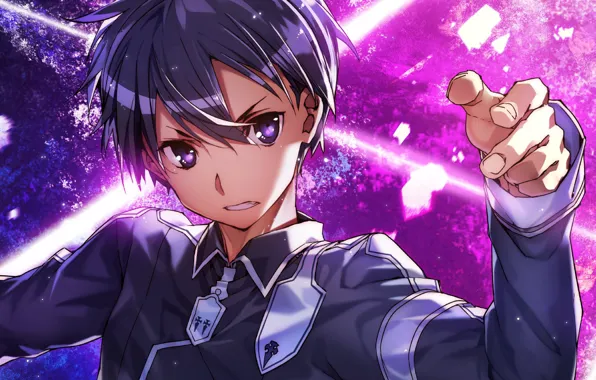 Парень, Sword Art Online, Кирито, Мастера Меча Онлайн, Киригая Казуто