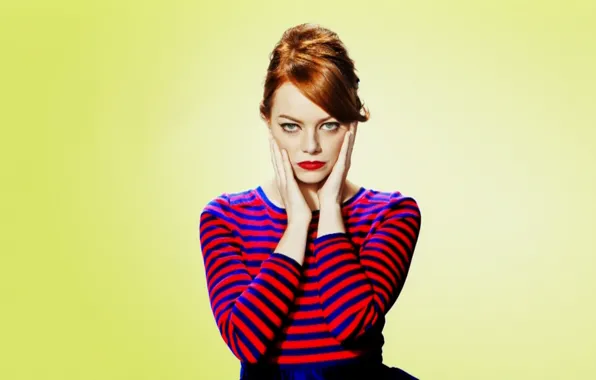 Взгляд, девушка, актриса, рыжие волосы, Эмма стоун, emma stone