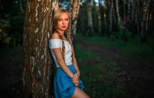 Nature, Legs, Beauty, Side, View, Forest, Russian, Виктория Пичкурова