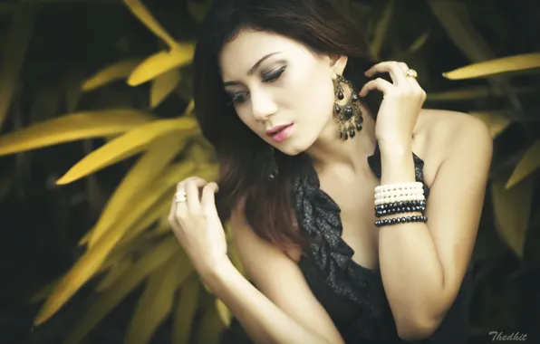 Картинка Girl, Beautiful, Model, Beauty, View, Hair, Necklace, Indonesia