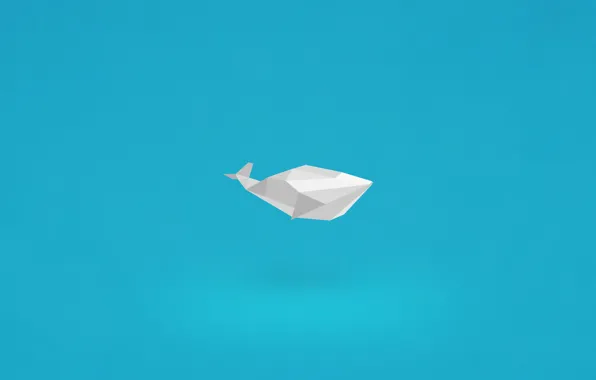 Бумага, минимализм, кит, оригами