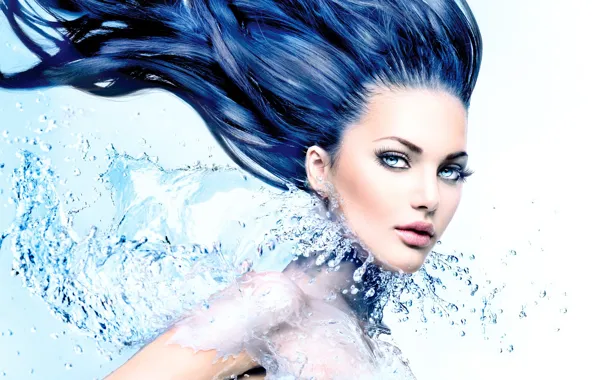 Картинка water, splash, hair, look, effects