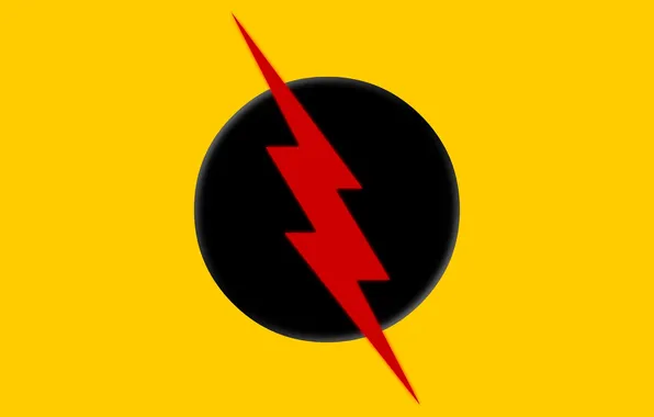 Logo, yellow, comics, Reverse Flash