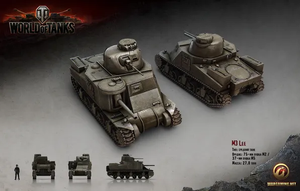 Картинка история, танки, рендер, WoT, World of Tanks, M3 Lee