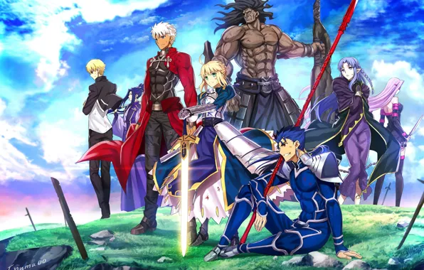 Картинка аниме, персонажи, Судьба ночь схватки, Fate / Stay Night