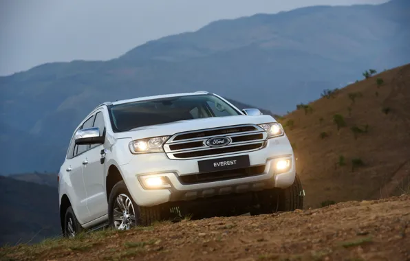 Картинка свет, горы, Ford, Everest, 2015, XLT