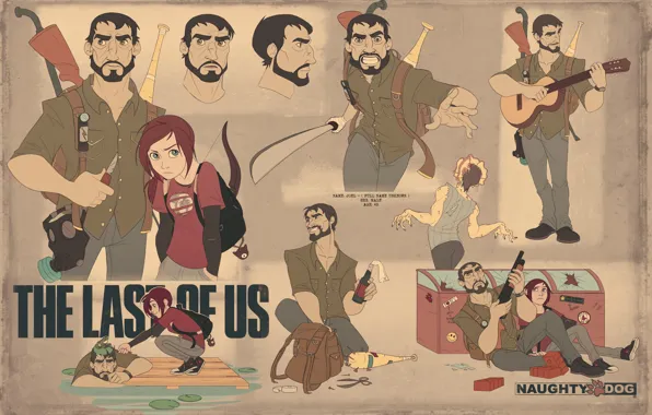 Картинка оружие, Элли, art, The Last of Us, Джоэл, Naughty Dog, PlayStation 3, Одни из нас