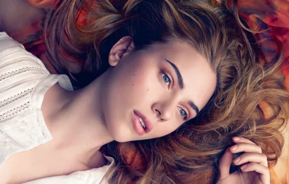 Девушка, волосы, актриса, скарлетт йоханссон, Scarlett johansson, блузке, в белой