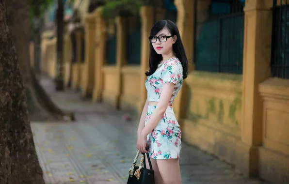 Девушка, улица, азиатка