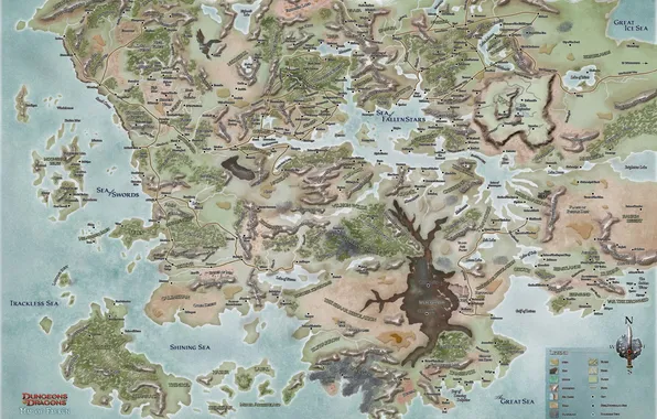 Карта, Фаэрун, ЗабытыеКоролевства