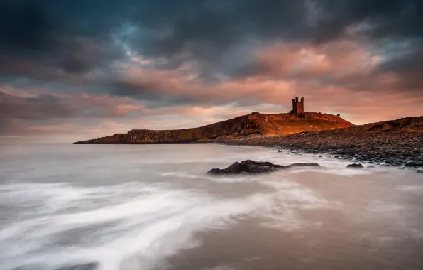 Море, пейзаж, England, Craster