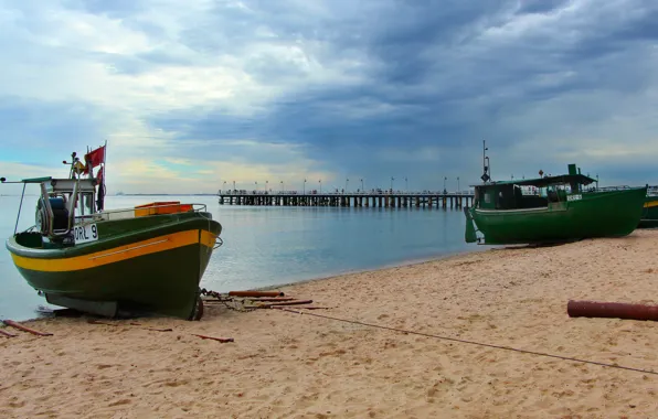 Картинка beach, sea, water, boats