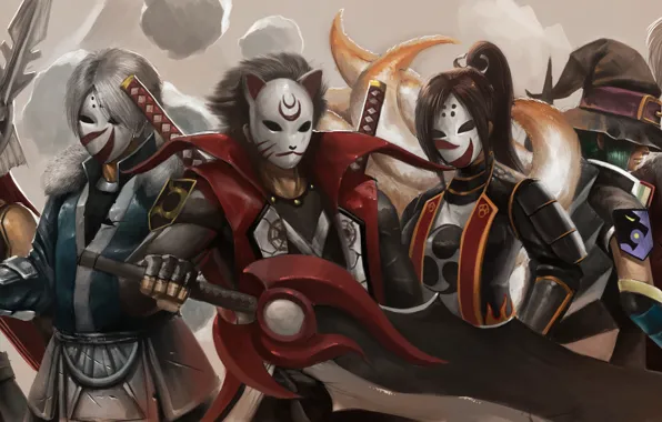 Картинка меч, маска, ниндзя, убийцы, ninja saga