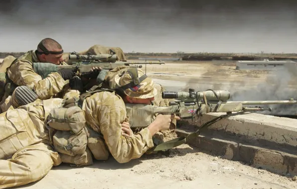 Картинка солдат, снайпер, британия, винтовка, на позиции