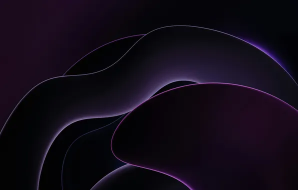 Дизайн, Абстракция, Abstract, Design, Curve Wave, Изогнутая волна, Темно-фиолетовый, Dark Purple