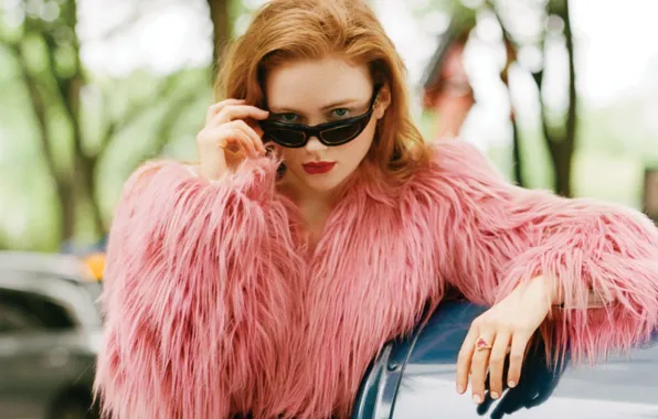 Поза, стиль, актриса, actress, солнцезащитные очки, модный прикид, Sadie Sink, Сэди Синк