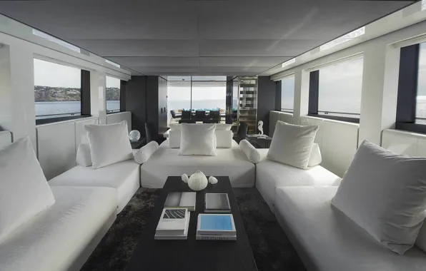 View, luxury, yacht, salon, motor, Sanlorenzo, SL118