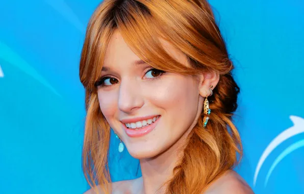 Лицо, улыбка, актриса, певица, рыжеволосая, Bella Thorne, Белла Торн