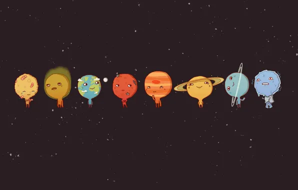 Картинка Cartoons, солнечная система, Planets, Планеты