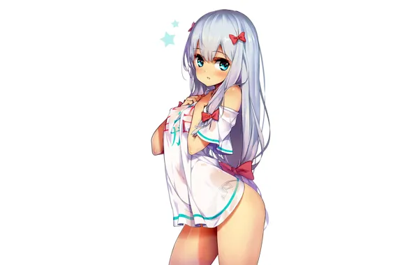 Картинка girl, sexy, lingerie, panties, long hair, boobs, anime, beautiful