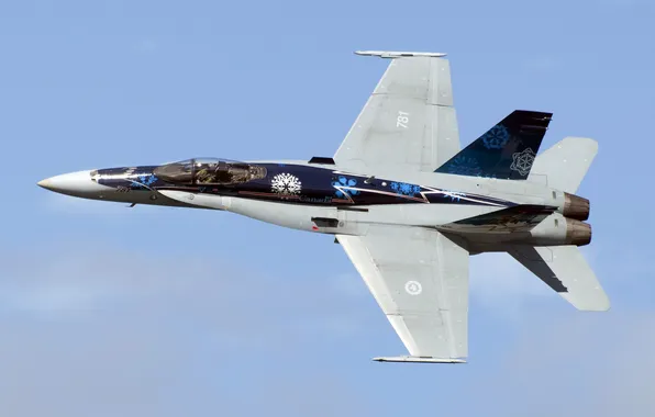 Картинка небо, истребитель, полёт, многоцелевой, Hornet, McDonnell Douglas, CF-18