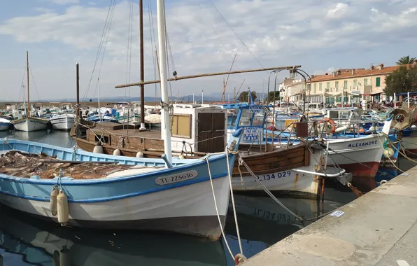 Sea, boat, french riviera, pointu, brusc