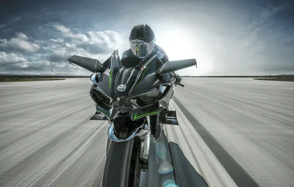 Kawasaki, moto, bike, power, motorcycle, speed, track, Ninja