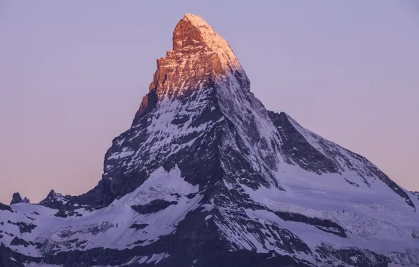 Картинка зима, небо, снег, природа, скала, гора, Швейцария, Альпы