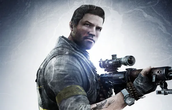 Gun, soldier, weapon, man, tatoo, rifle, Sniper: Ghost Warrior 3, Ghost Warrior